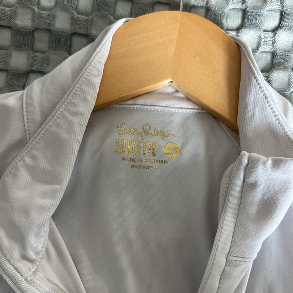 Lily Pulitzer  White Quarter-Zip Luxletic Top - Picture 6 of 10